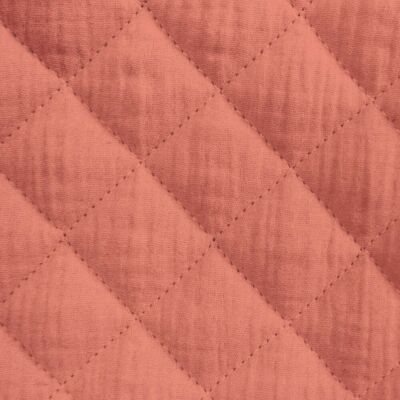Tissu Double gaze gaufrée matelassée épaisse corail - Mondial Tissus - Publicité Tissu Double gaze gaufrée matelassée épaisse corail - Mondial Tissus - Publicité