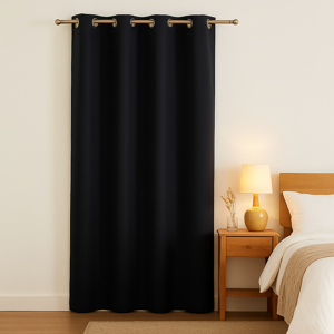 Rideau occultant Metz noir 140x250 - MT - Mondial Tissus - Publicité Rideau occultant Metz noir 140x250 - MT - Mondial Tissus - Publicité