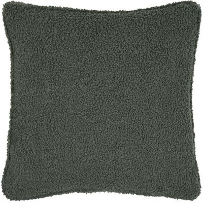 Coussin paddou bouclette kaki 40x40 - Mondial Tissus - Publicité Coussin paddou bouclette kaki 40x40 - Mondial Tissus - Publicité
