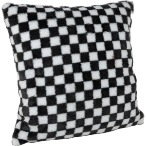 Housse de coussin damier noir et blanc - MT - Mondial Tissus - Publicité Housse de coussin damier noir et blanc - MT - Mondial Tissus - Publicité