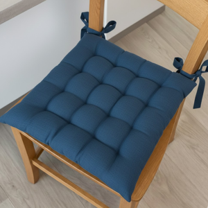 Mondial Tissus - Essentiel - bleu - 40x40 cm - chair cushion - Publicité Mondial Tissus - Essentiel - bleu - 40x40 cm - chair cushion - Publicité