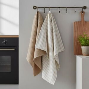 Lot de 2 torchons Essentiel écru - MT - Mondial Tissus - Publicité Lot de 2 torchons Essentiel écru - MT - Mondial Tissus - Publicité