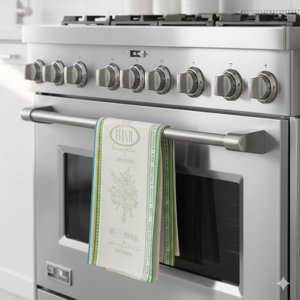 Torchon jacquard persil 50x70cm - Mondial Tissus - Publicité Torchon jacquard persil 50x70cm - Mondial Tissus - Publicité