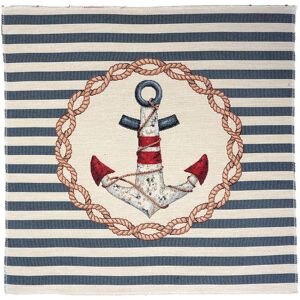 Carré de tissu jacquard ancre - Mondial Tissus - Publicité Carré de tissu jacquard ancre - Mondial Tissus - Publicité