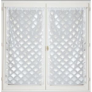 Lot de vitrages éventails brillants 60x160cm - Mondial Tissus - Publicité Lot de vitrages éventails brillants 60x160cm - Mondial Tissus - Publicité