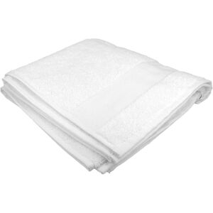 Mondial Tissus - Serviette de toilette brodée blanche - Towel - Publicité Mondial Tissus - Serviette de toilette brodée blanche - Towel - Publicité