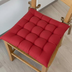 Galette de chaise Essentiel rouge - MT - Mondial Tissus - Publicité Galette de chaise Essentiel rouge - MT - Mondial Tissus - Publicité
