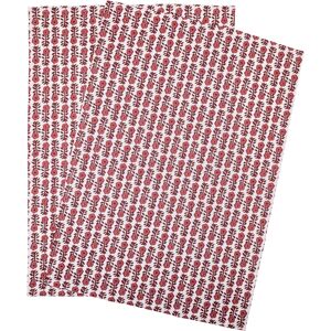 Lot de 2 torchons médaillon fleurs - MT - Mondial Tissus - Publicité Lot de 2 torchons médaillon fleurs - MT - Mondial Tissus - Publicité