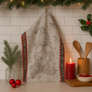 Torchon jacquard lutin 50x70cm - Mondial Tissus - Publicité Torchon jacquard lutin 50x70cm - Mondial Tissus - Publicité