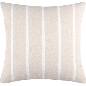 Coussin coton beige rayé blanc 50 x 50 cm - STOF - Mondial Tissus - Publicité Coussin coton beige rayé blanc 50 x 50 cm - STOF - Mondial Tissus - Publicité