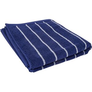 Serviette bleu fines rayures blanches 50x100cm - MT - Mondial Tissus - Publicité Serviette bleu fines rayures blanches 50x100cm - MT - Mondial Tissus - Publicité