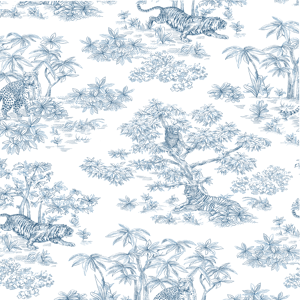 Tissu cretonne acajou bleu - Mondial Tissus - Publicité Tissu cretonne acajou bleu - Mondial Tissus - Publicité