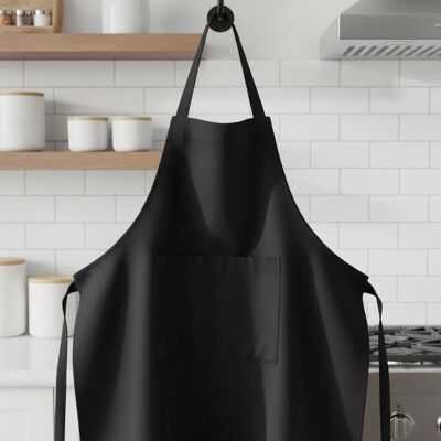 Mondial Tissus - Tablier Essentiel Noir 75x85 - 75x85 cm - Noir - Apron - Publicité Mondial Tissus - Tablier Essentiel Noir 75x85 - 75x85 cm - Noir - Apron - Publicité