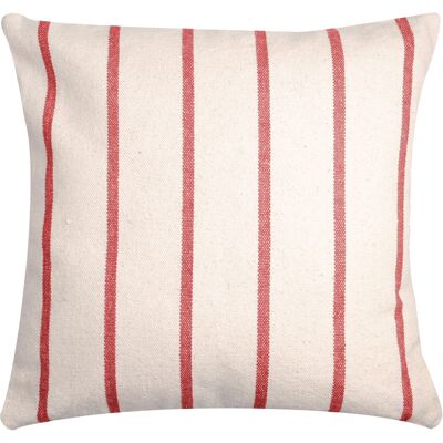 Coussin coton beige rayé rouge 50 x 50 cm - STOF - Mondial Tissus - Publicité Coussin coton beige rayé rouge 50 x 50 cm - STOF - Mondial Tissus - Publicité
