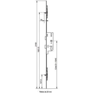 Crémones-serrures g.u-europa s2 crémone gu europa 40/70 s2 t20 c7 l2150 d1045 1 pièce(s) - ferco international - Publicité Crémones-serrures g.u-europa s2 crémone gu europa 40/70 s2 t20 c7 l2150 d1045 1 pièce(s) - ferco international - Publicité