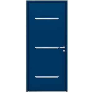 Le Roi de la Fenêtre Porte d'entrée ACIER modèle ECLIPSE dimensions standard L 90 cm x H 215 cm - Publicité Le Roi de la Fenêtre Porte d'entrée ACIER modèle ECLIPSE dimensions standard L 90 cm x H 215 cm - Publicité