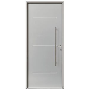 Le Roi de la Fenêtre Porte d'entrée tiercée ACIER modèle GRAPHITE avec semi fixe de 400 mm - Publicité Le Roi de la Fenêtre Porte d'entrée tiercée ACIER modèle GRAPHITE avec semi fixe de 400 mm - Publicité
