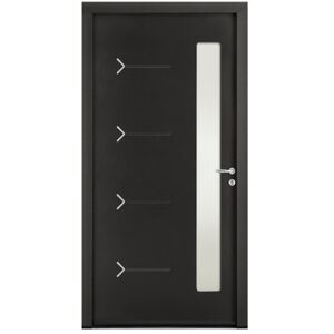 Le Roi de la Fenêtre Porte d'entrée ACIER modèle ALTIMA dimensions standard L 80 cm x H 215 cm - Publicité Le Roi de la Fenêtre Porte d'entrée ACIER modèle ALTIMA dimensions standard L 80 cm x H 215 cm - Publicité