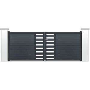 Le Roi de la Fenêtre Portail ALU battant modèle MURCIA - Publicité Le Roi de la Fenêtre Portail ALU battant modèle MURCIA - Publicité