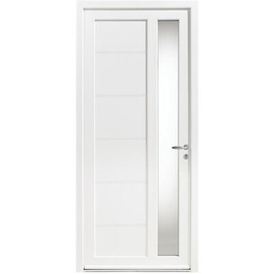 Le Roi de la Fenêtre Porte d'entrée tiercée PVC modèle LILY avec semi fixe - Publicité Le Roi de la Fenêtre Porte d'entrée tiercée PVC modèle LILY avec semi fixe - Publicité