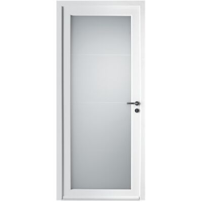 Le Roi de la Fenêtre Porte d'entrée tiercée PVC modèle ROSY avec semi fixe - Publicité Le Roi de la Fenêtre Porte d'entrée tiercée PVC modèle ROSY avec semi fixe - Publicité