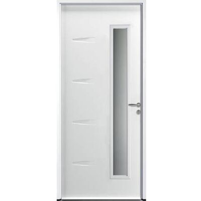 Le Roi de la Fenêtre Porte d'entrée ACIER modèle CORTEN dimensions standard L 80 cm x H 215 cm - Publicité Le Roi de la Fenêtre Porte d'entrée ACIER modèle CORTEN dimensions standard L 80 cm x H 215 cm - Publicité