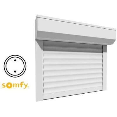 Le Roi de la Fenêtre Volet Roulant ALU Electrique (lames 8×40 mm) - Motorisation SOMFY Filaire avec interrupteur - Publicité Le Roi de la Fenêtre Volet Roulant ALU Electrique (lames 8×40 mm) - Motorisation SOMFY Filaire avec interrupteur - Publicité