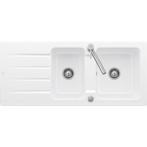 Evier 1 bac et demi 116 x 51 cm VILLEROY ET BOCH Architectura 80 Blanc vidage automatique inclus - Publicité Evier 1 bac et demi 116 x 51 cm VILLEROY ET BOCH Architectura 80 Blanc vidage automatique inclus - Publicité