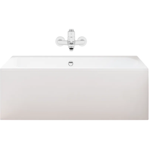 Pack baignoire droite 170 x 75 JACOB DELAFON Elise + tablier en niche + mitigeur bain douche mural Aimé chromé + vidage - Publicité Pack baignoire droite 170 x 75 JACOB DELAFON Elise + tablier en niche + mitigeur bain douche mural Aimé chromé + vidage - Publicité