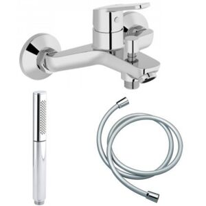 Ensemble baignoire et douche mural Jacob Delafon - Chrome - Publicité Ensemble baignoire et douche mural Jacob Delafon - Chrome - Publicité