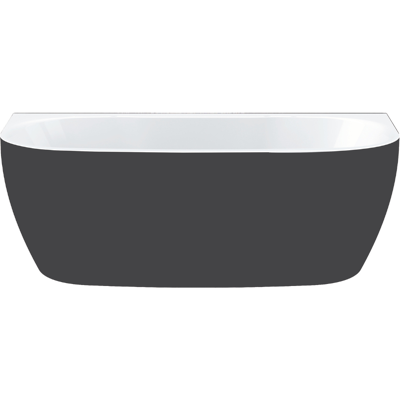 Baignoire semi îlot murale 170 x 75 LEDA Greta monoline noir - Publicité Baignoire semi îlot murale 170 x 75 LEDA Greta monoline noir - Publicité