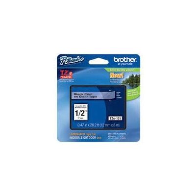 Brother Tape/12mm black on clear f P-Touch TZE - Publicité Brother Tape/12mm black on clear f P-Touch TZE - Publicité