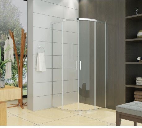 Doccelli 2 portes pivotantes - accès 1/4 rond - 90 x 90 x 195 cm - Wallis - DOCCELLI Doccelli 2 portes pivotantes - accès 1/4 rond - 90 x 90 x 195 cm - Wallis - DOCCELLI