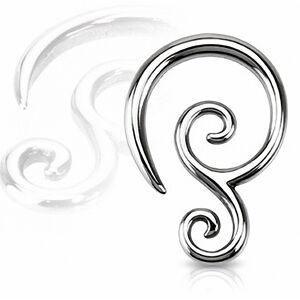 Piercing Street Piercing ecarteur double spirale - Argente