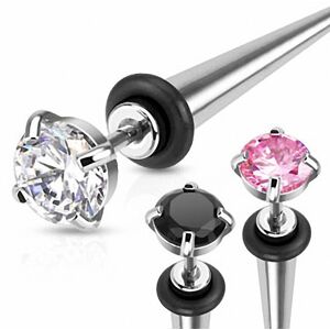 Piercing Street Faux Piercing Ecarteur Oreille Strass -