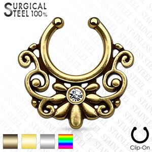 Piercing Street Faux piercing septum tribal floral -