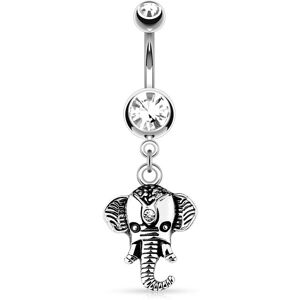 Piercing Street Piercing nombril pendentif elephant - Argente