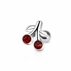 Piercing Street Piercing oreille cartilage cerise - Argente