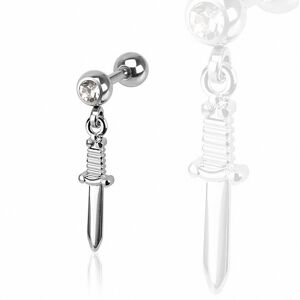 Piercing Street Piercing oreille cartilage helix epee - Argente