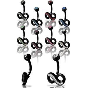 Piercing Street Piercing nombril Crystal Evolution Swarovski Noir Infini - Noir