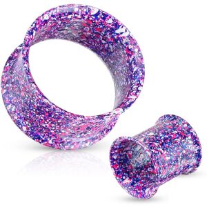 Piercing Street Piercing tunnel taches metalliques bleu violet -