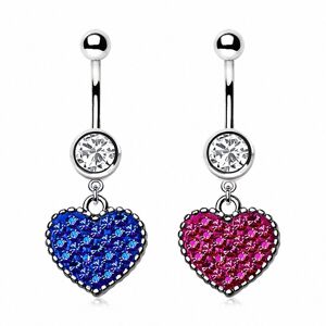 Piercing Street Piercing nombril coeur de crystal -