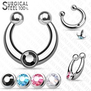 Piercing Street Faux piercing septum strass interchangeables -