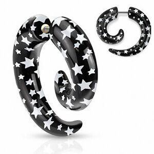 Piercing Street Piercing faux ecarteur spirale etoiles -