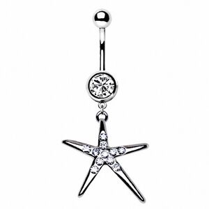 Piercing Street Piercing nombril etoile brillante - Argente