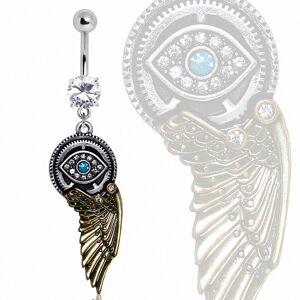 Piercing Street Piercing nombril oeil aile Steampunk - Argente