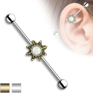 Piercing Street Piercing industriel oreille soleil tribal opale -