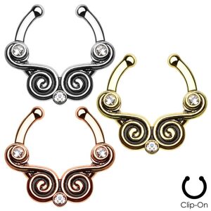 Piercing Street Faux piercing septum courbes -