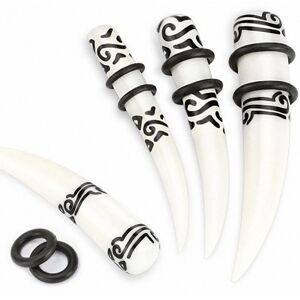 Piercing Street Piercing ecarteur tribal en bois blanc - Blanc