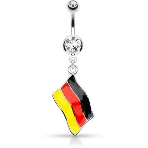 Piercing Street Piercing nombril Drapeau Allemagne - Argente